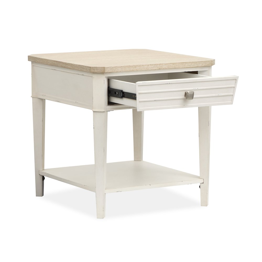 Echo Isles Sea Pearl And Driftwood Rectangular End Table