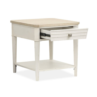 Echo Isles Sea Pearl And Driftwood Rectangular End Table