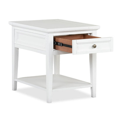 Heron Cove Chalk White Rectangular End Table