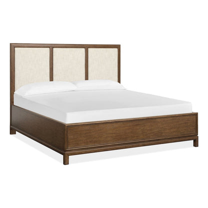 Ridgefield Russet Queen Upholstered Panel Bed
