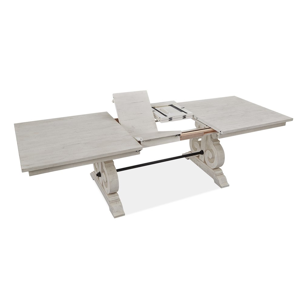 Bronwyn Alabaster And Toasted Nutmeg Extendable Rectangular Dining Table