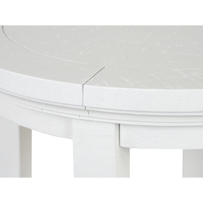 Heron Cove Chalk White Round Accent End Table
