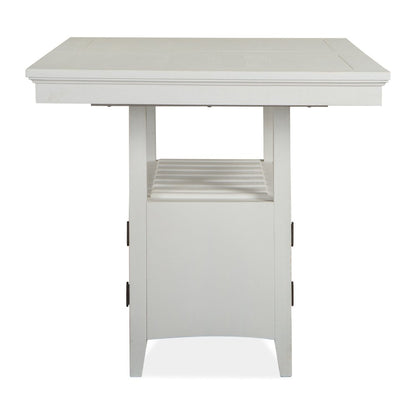 Heron Cove Chalk White And Dovetail Grey Extendable Counter Height Dining Table