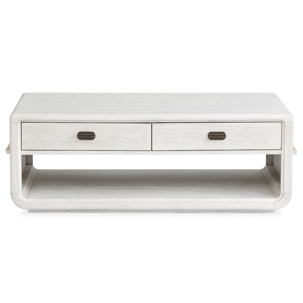Sunset Cove Moonlight Pearl Rectangular Cocktail Table With Casters