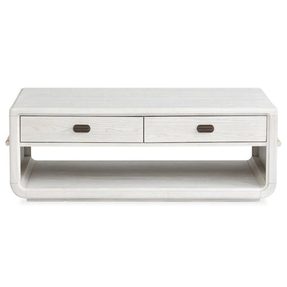 Sunset Cove Moonlight Pearl Rectangular Cocktail Table With Casters