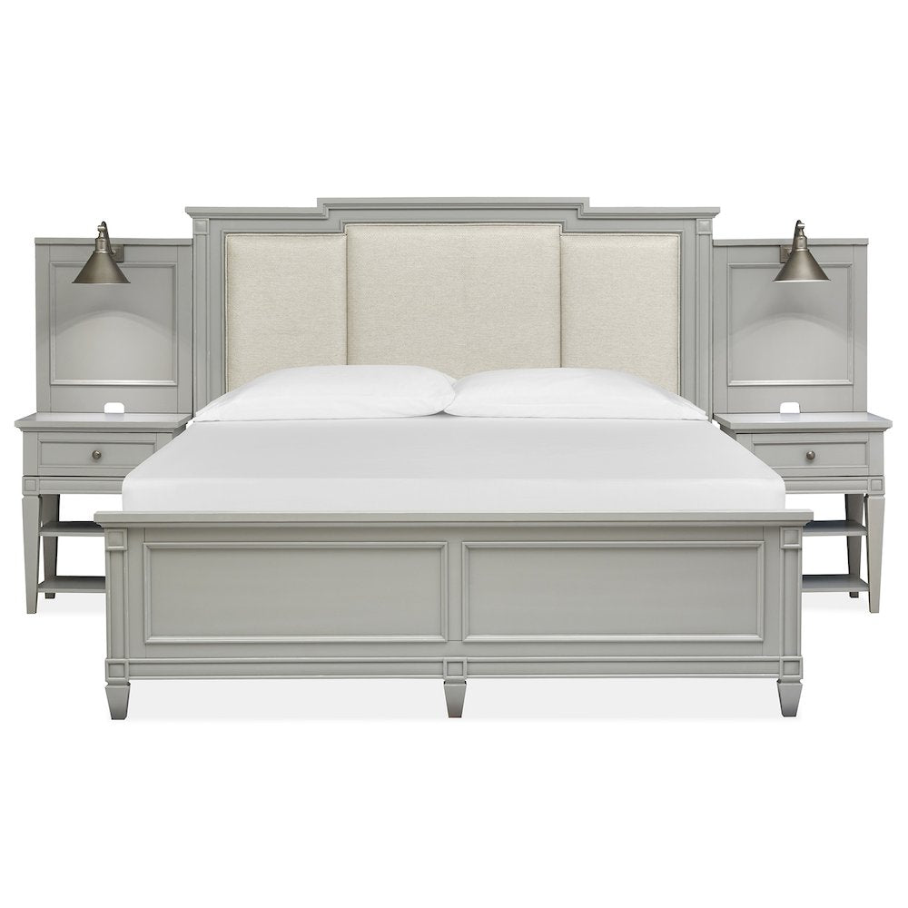 Glenbrook Pebble Queen Upholstered Wall Bed