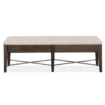 Westley Falls Graphite Upholstered Bench
