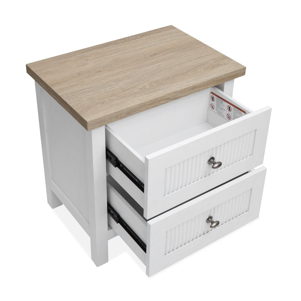 Windmill Harbour White Whisp And Sand Drawer Nightstand