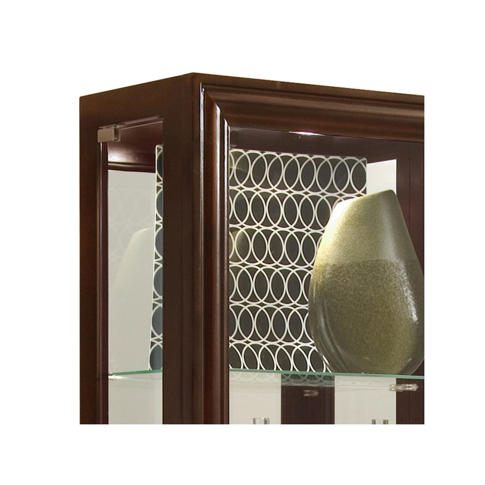Pulaski Curios Cherry Brown Tall Traditional 5 Shelf Curio Cabinet