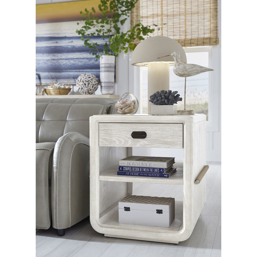 Sunset Cove Moonlight Pearl Chairside End Table