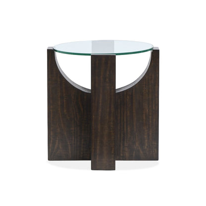 Beckham Rustic Tavern Round End Table