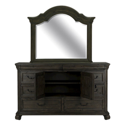Bellamy Peppercorn Drawer Dresser With Shaped Mirror