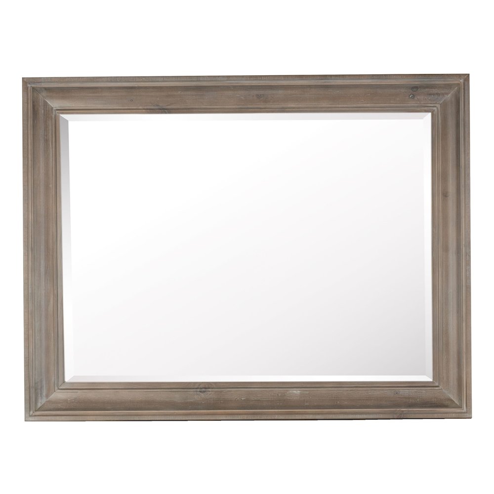 Lancaster Dovetail Grey Drawer Dresser With Landscape Mirror