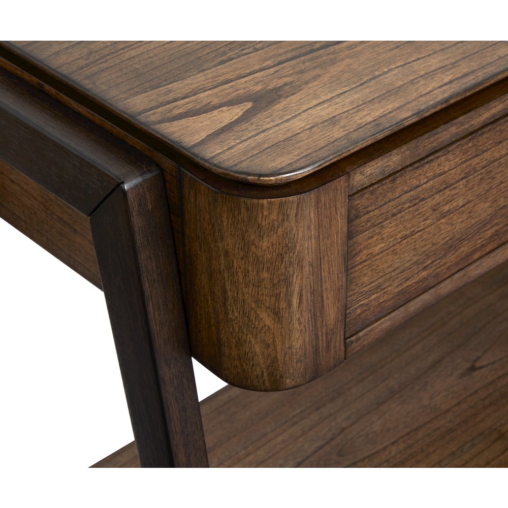 Hallie Milk Chocolate And Dark Chocolate Rectangular End Table