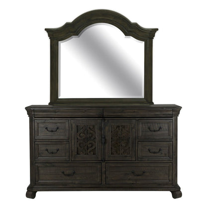 Bellamy Peppercorn Drawer Dresser With Shaped Mirror