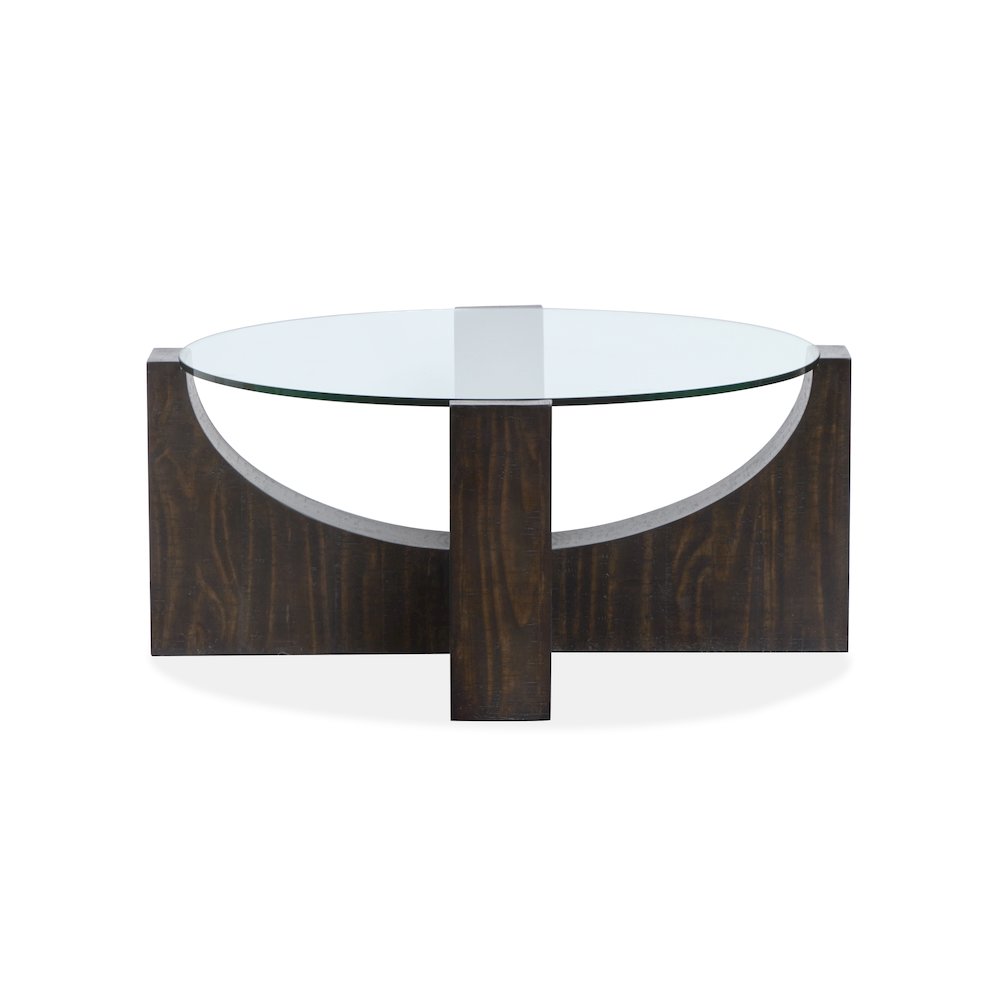Beckham Rustic Tavern Round Cocktail Table With Casters