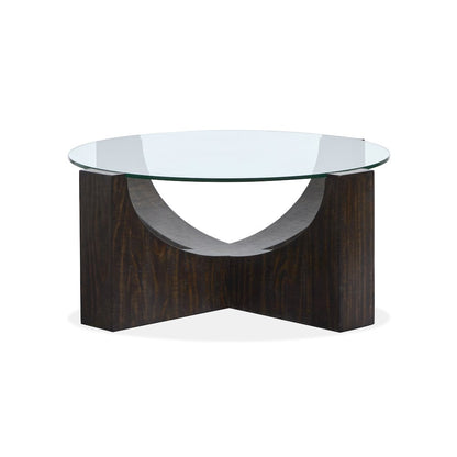 Beckham Rustic Tavern Round Cocktail Table With Casters