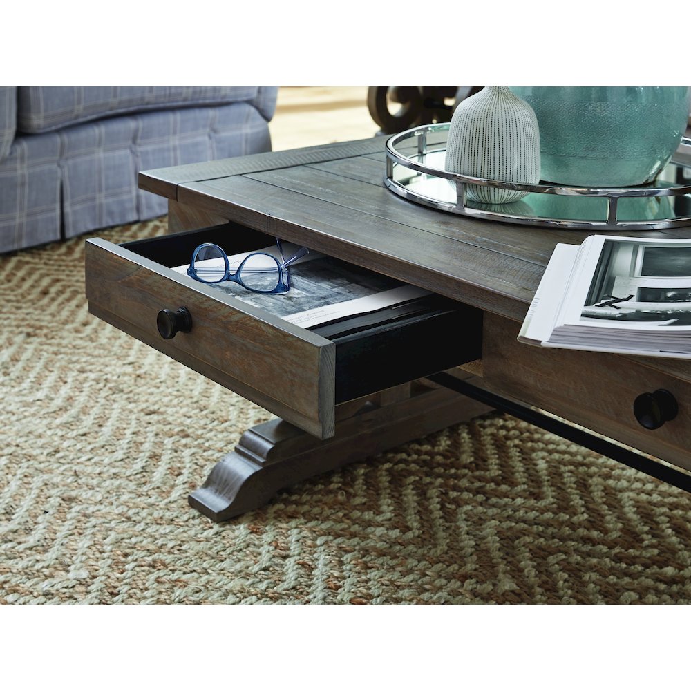 Tinley Park Dove Tail Grey Rectangular Cocktail Table