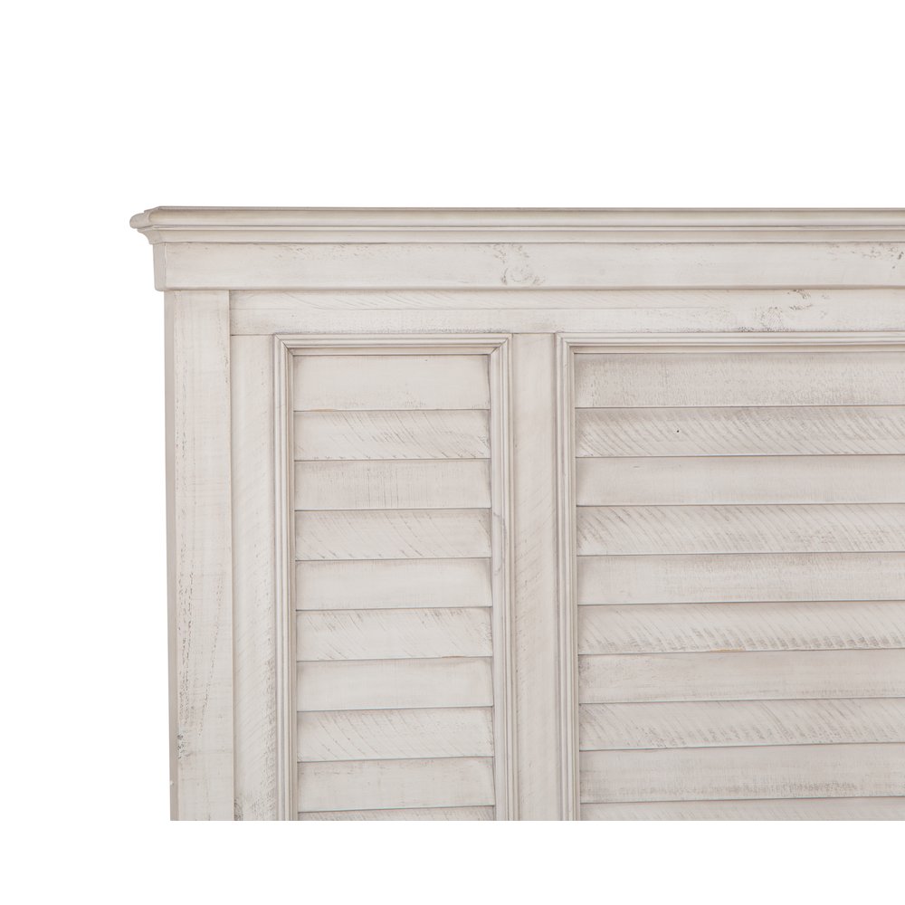 Newport Alabaster Queen Shutter Panel Bed