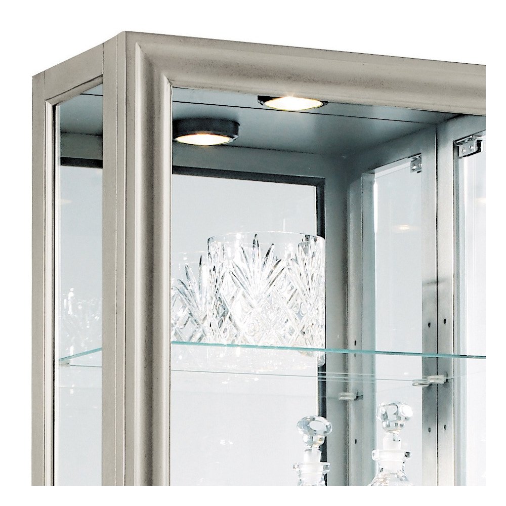 Pulaski Curios Platinum Silver Side Entry 5 Shelf Curio Cabinet