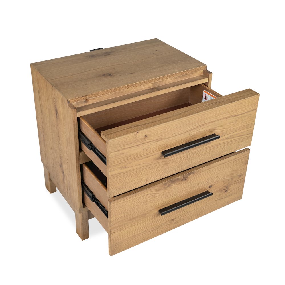 Davenport Rustic Caramel Drawer Nightstand
