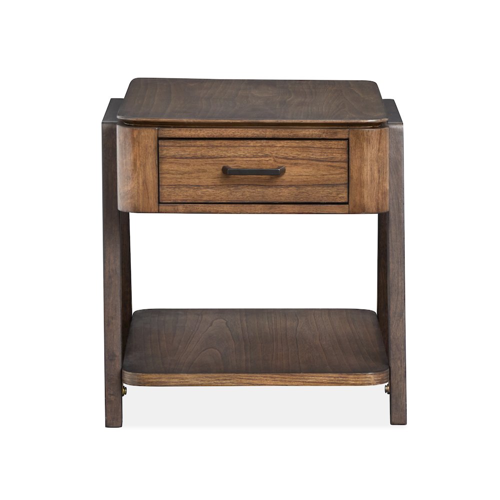 Hallie Milk Chocolate And Dark Chocolate Rectangular End Table