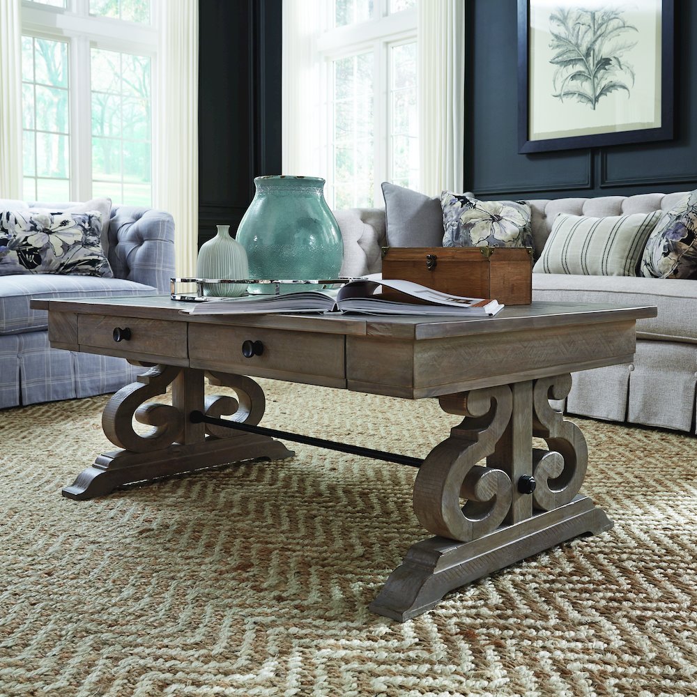 Tinley Park Dove Tail Grey Rectangular Cocktail Table