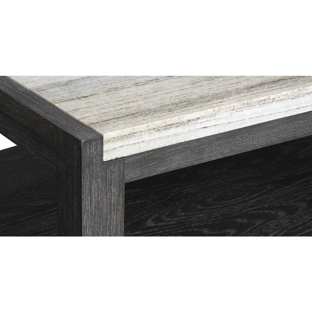 Plum Creek Ravenwood Black Rectangular Cocktail Table With Casters