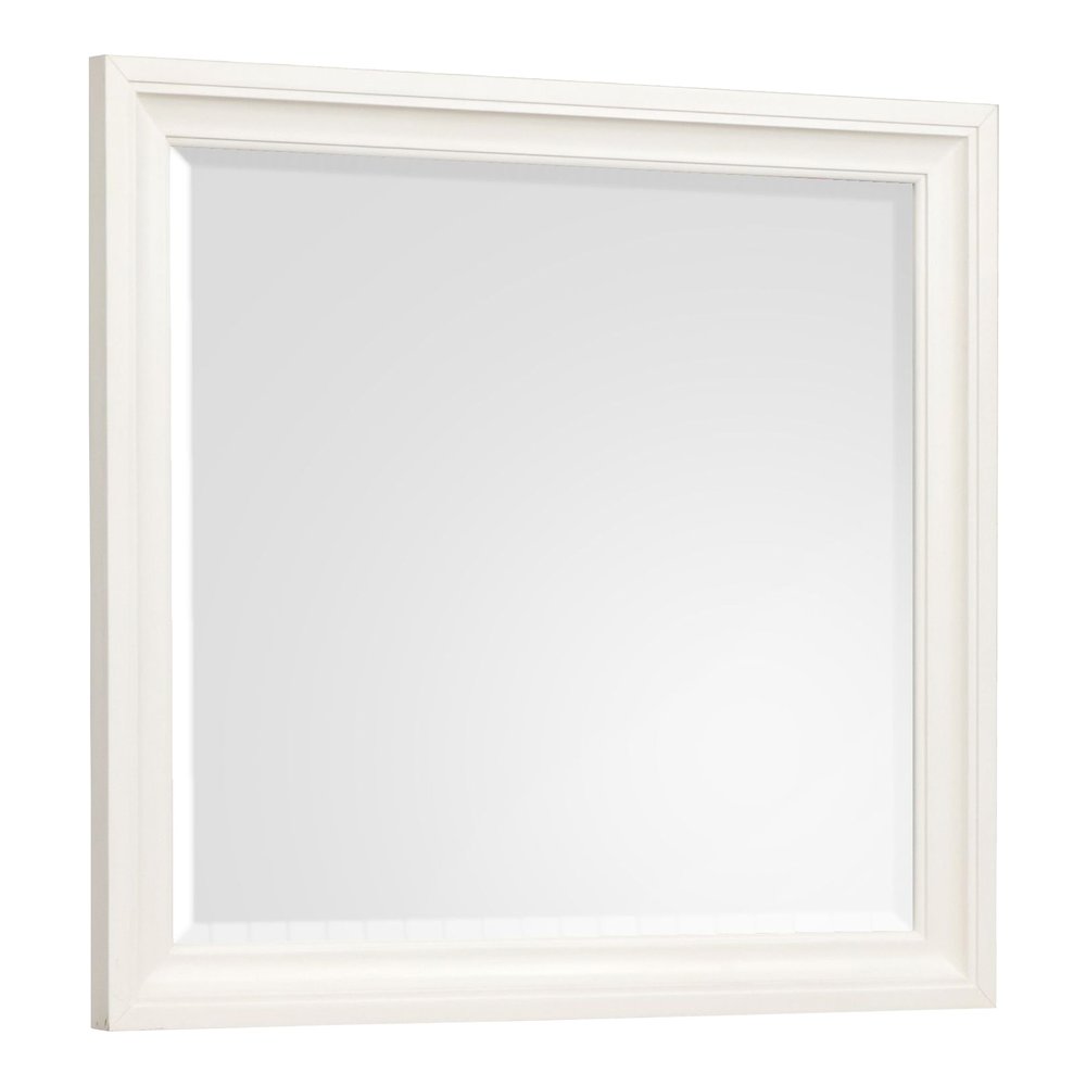 Kingston Whisper White And Cerused Nutmeg Drawer Dresser With Landscape Mirror