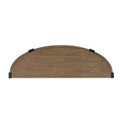 Kaysen Wallaby And Matte Black Demilune Sofa Table