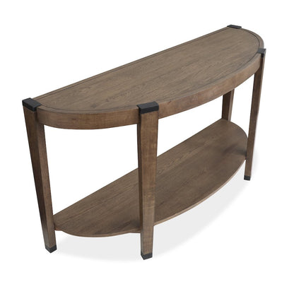 Kaysen Wallaby And Matte Black Demilune Sofa Table