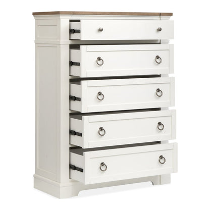 Kingston Whisper White And Cerused Nutmeg Drawer Chest