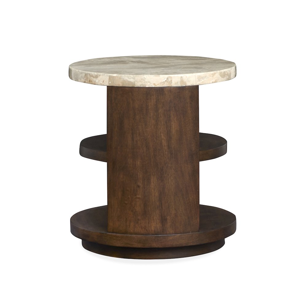 Mcpherson Burnt Umber Round End Table
