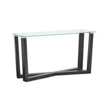 Wexler Black Truffle And Clear Glass Rectangular Sofa Table