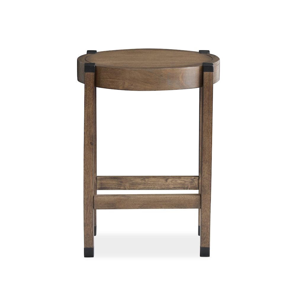 Kaysen Wallaby And Matte Black Round End Table