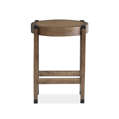 Kaysen Wallaby And Matte Black Round End Table