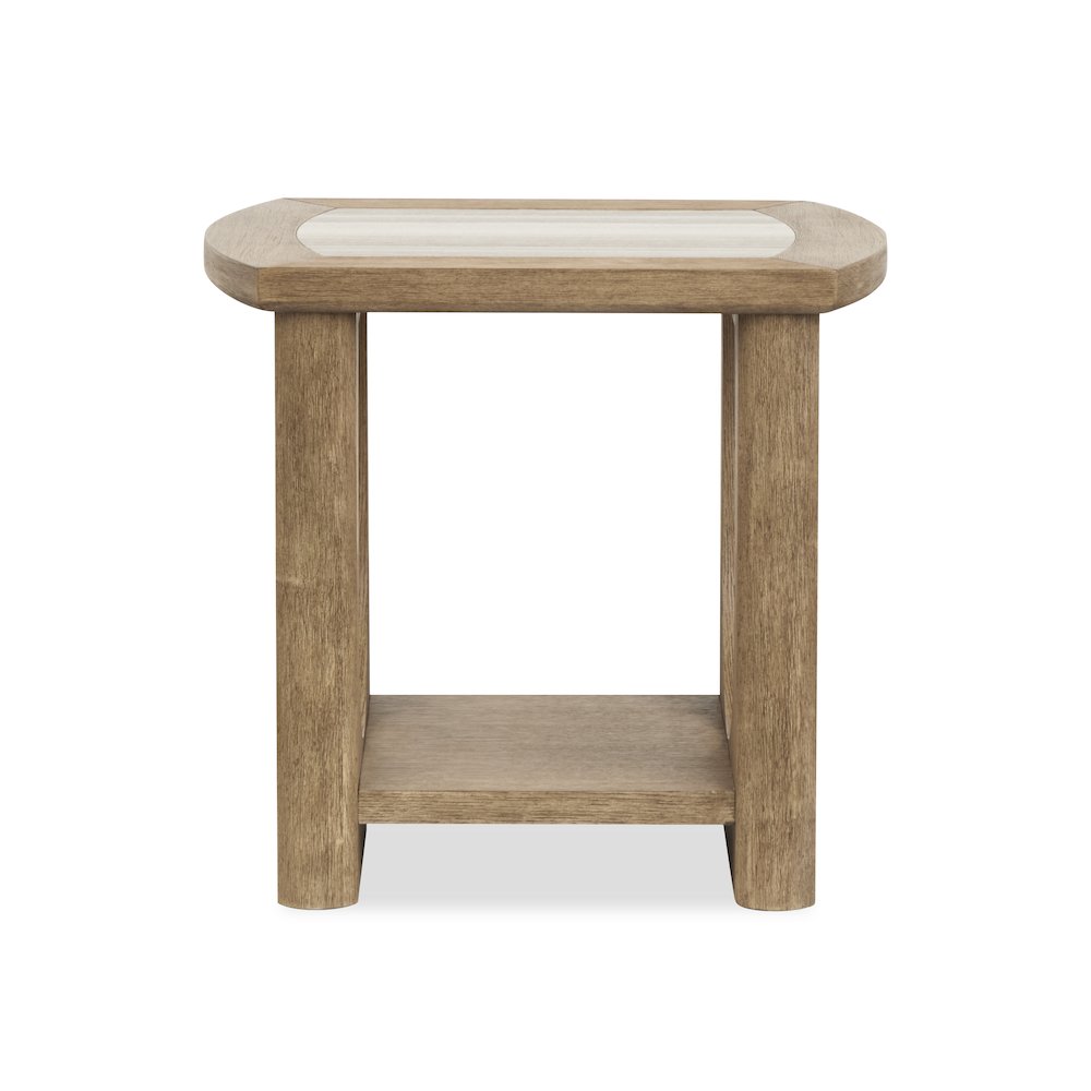 Bradford Riverbed Beige Rectangular End Table