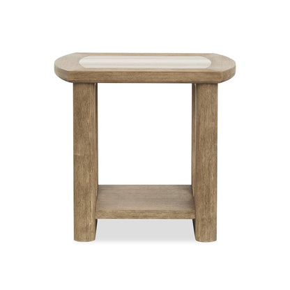Bradford Riverbed Beige Rectangular End Table