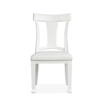Kingston Whisper White And Cerused Nutmeg Upholstered Side Chair Two Pack