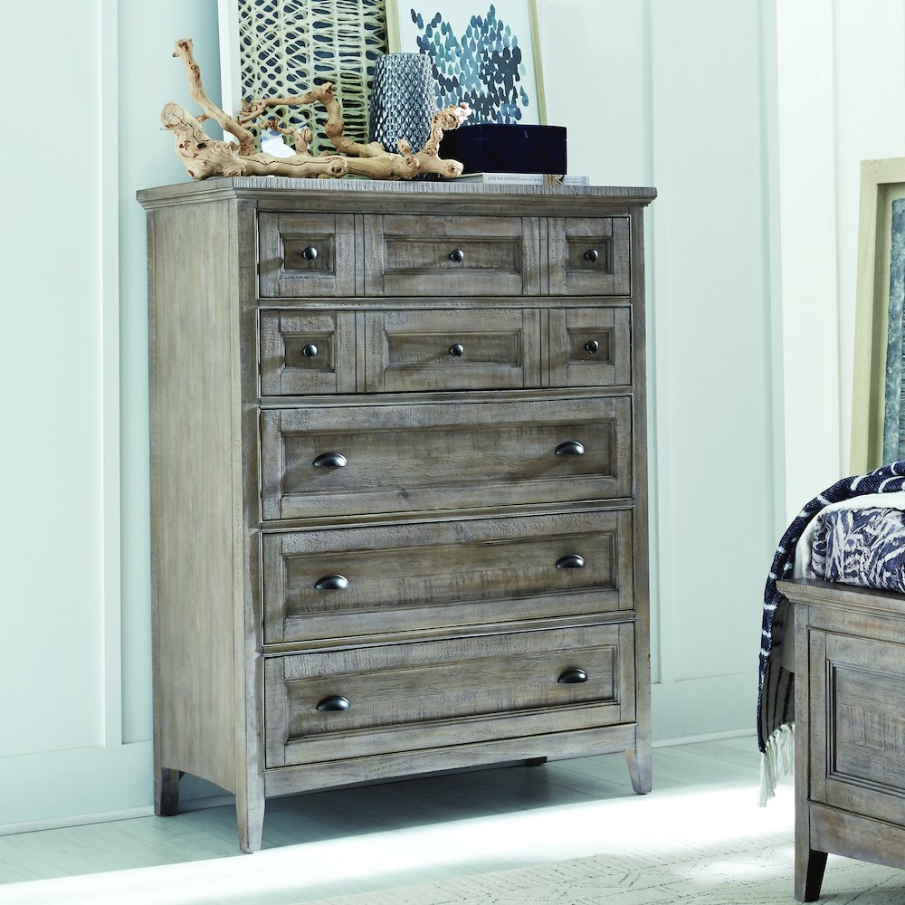 Paxton Place Dovetail Grey Drawer Chest