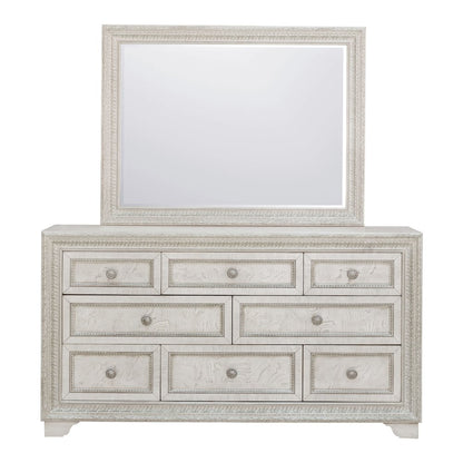 Pulaski Camila Creamy White Dresser With Mirror