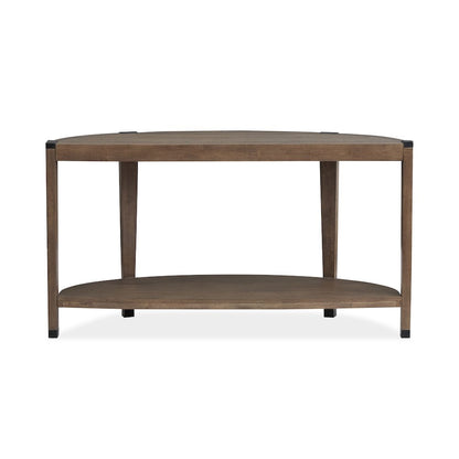 Kaysen Wallaby And Matte Black Demilune Sofa Table