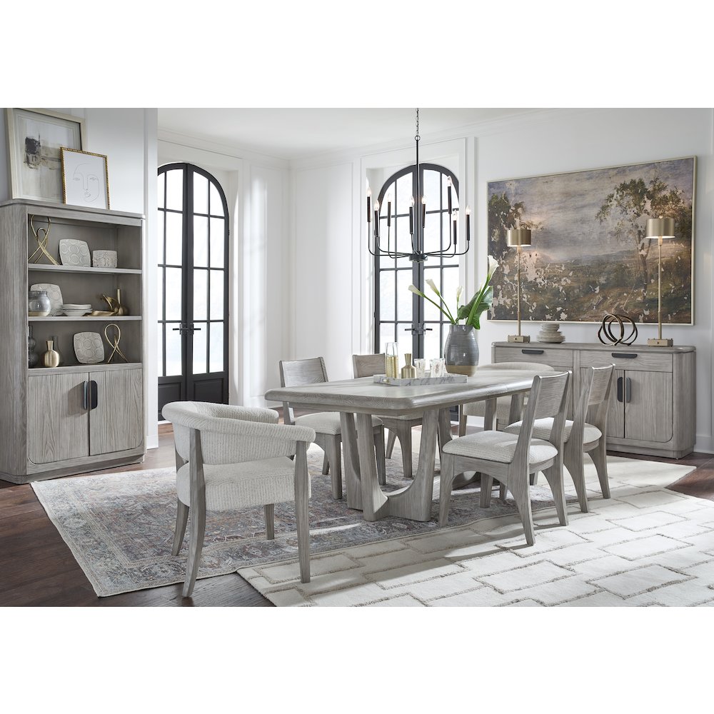 Braelyn Dorian Grey Extendable Trestle Dining Table
