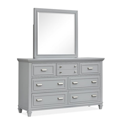 Charleston Harbor Gray Grey Drawer Dresser With Landscape Mirror
