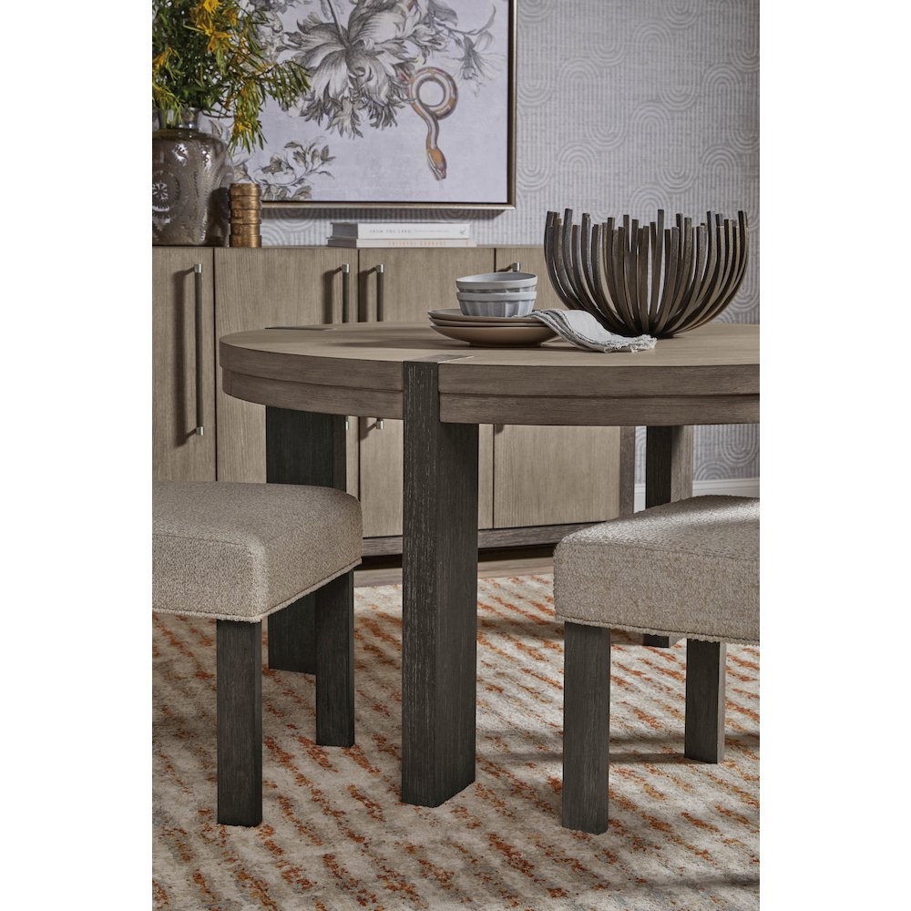 Pulaski Anderson Park Moose Trail And Frontier Brown Round Dining Table