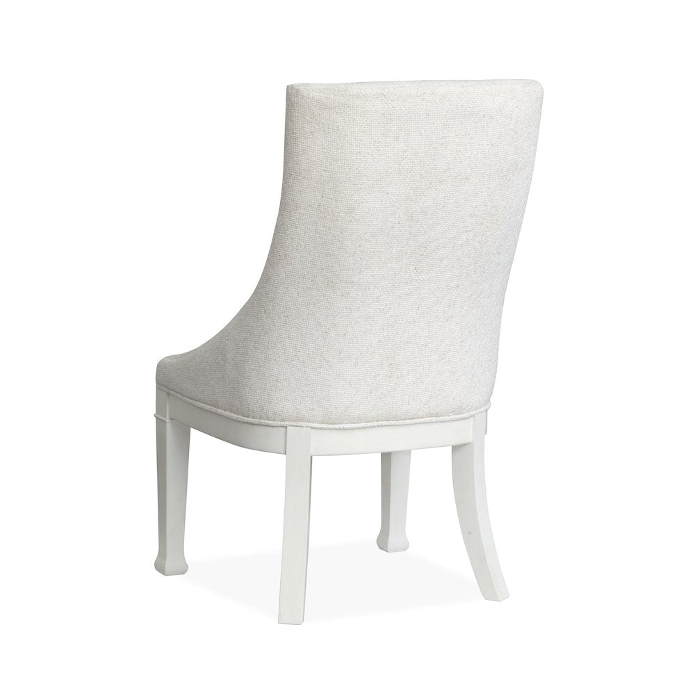 Kingston Whisper White And Cerused Nutmeg Upholstered Host Chair Two Pack