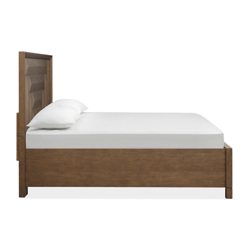 Callisto Bourbon Brown Queen Panel Storage Bed