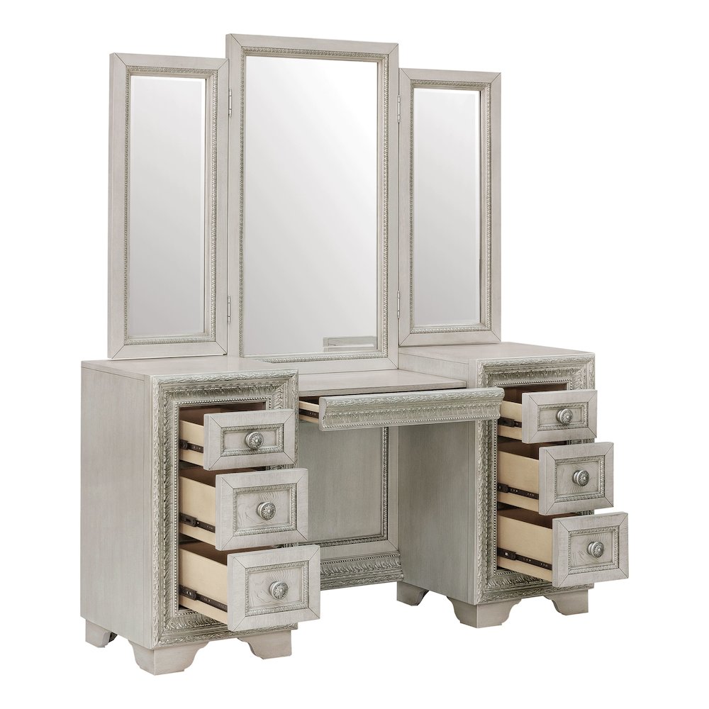 Pulaski Camila Creamy White Vanity With Mirror