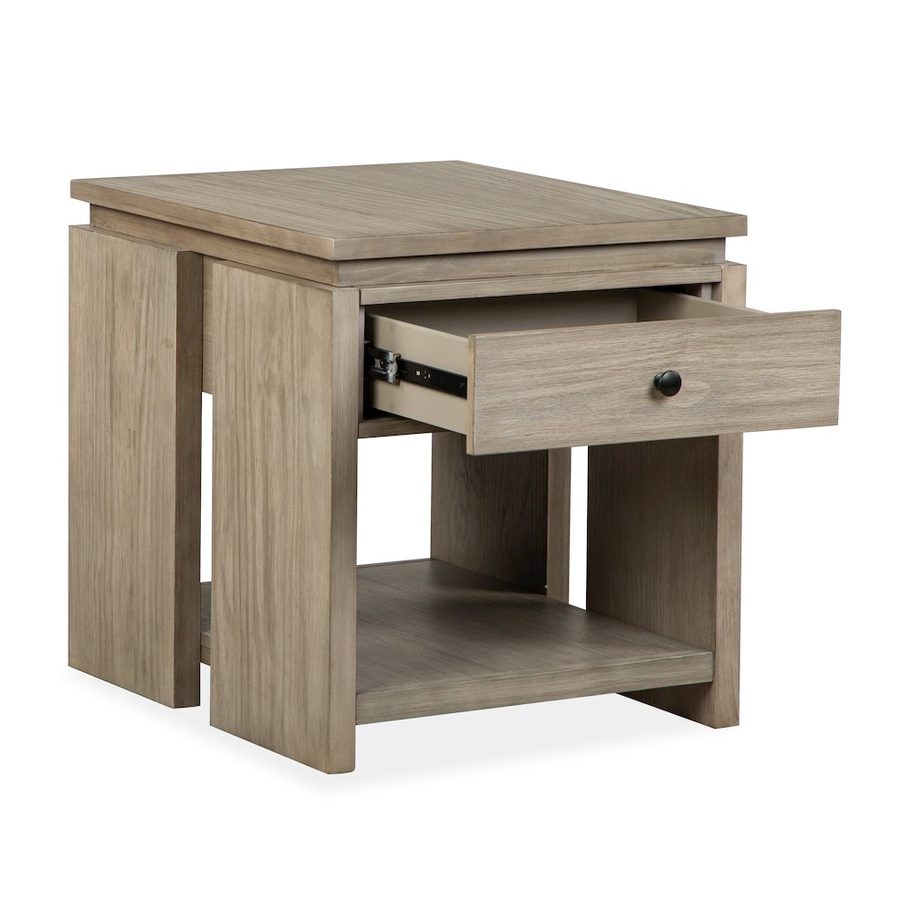 Conrad Stone Harbor Grey Rectangular End Table