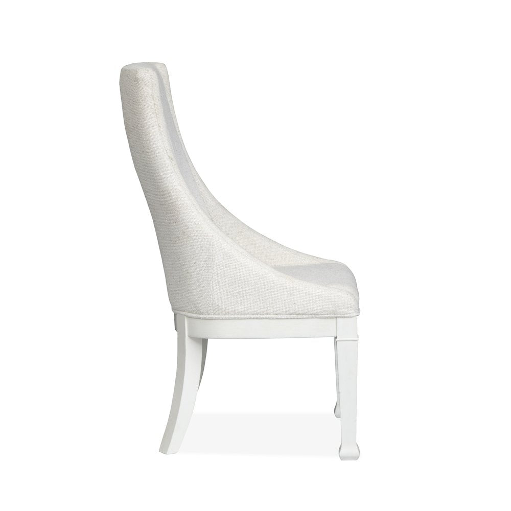 Kingston Whisper White And Cerused Nutmeg Upholstered Host Chair Two Pack